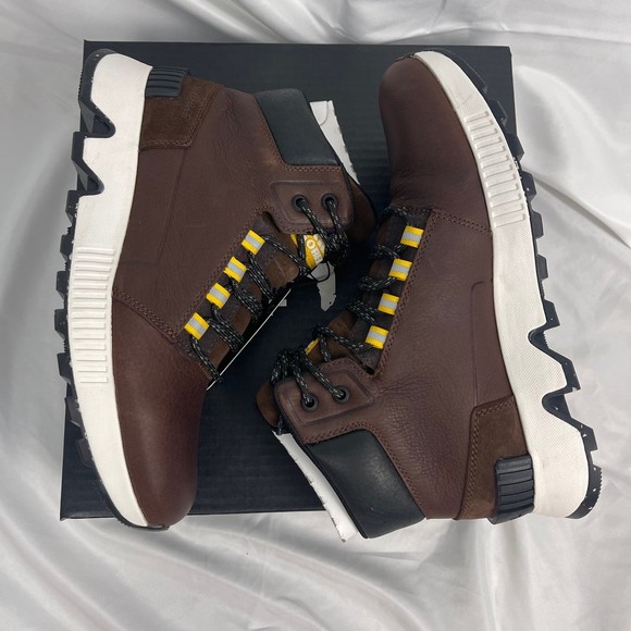 Sorel Mens Size 7.5 Mac Hill Mid Height Waterproof Leather High Top Sneaker Boot main image 4